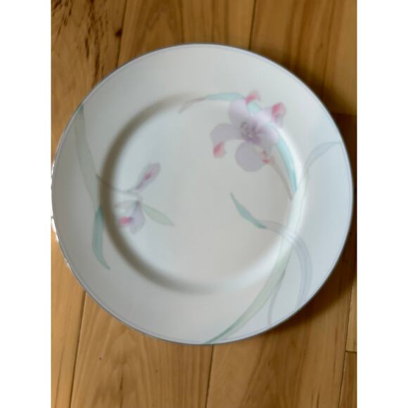 5 Mikasa June Garden Dinner Plates 10.75" Platinum Trim - Picture 9 of 12